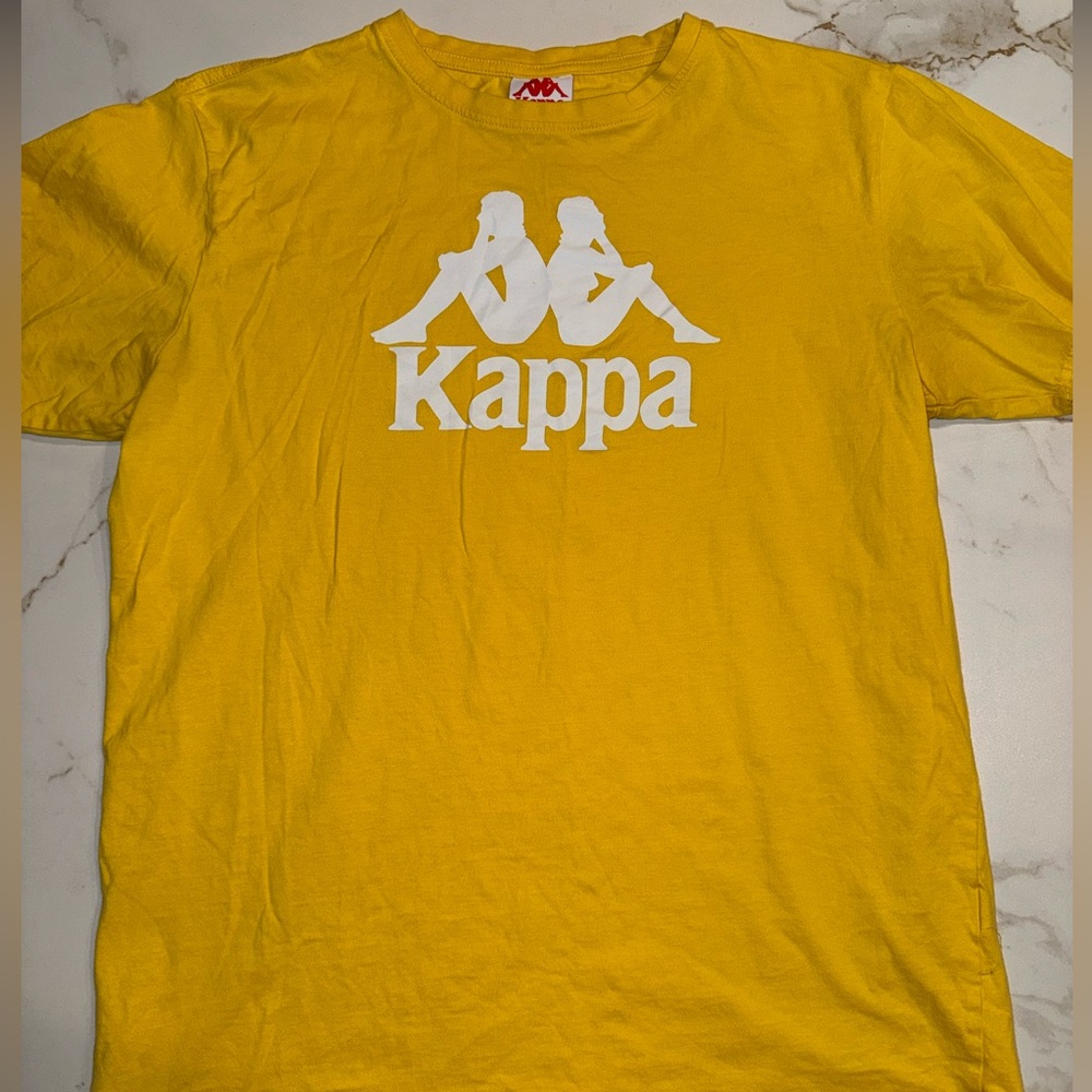 Kappa Yellow Oversized Logo T Shirt | Size Large 💛